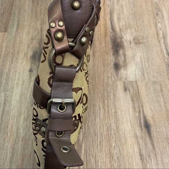 OXOXO Womens Brown /Tan Logo Print Hobo Bag - Picture 5 of 9